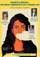 Evento de extensão - Assédio moral no meio ambiente do trabalho