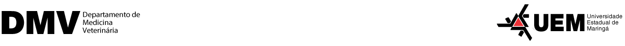 Departamento de Medicina Veterinária Departamento de Medicina Veterinária
